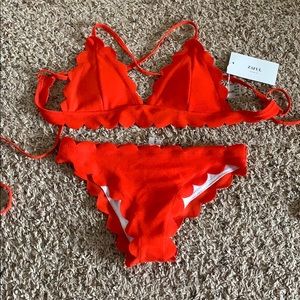 Zaful Scalloped Swimsuit